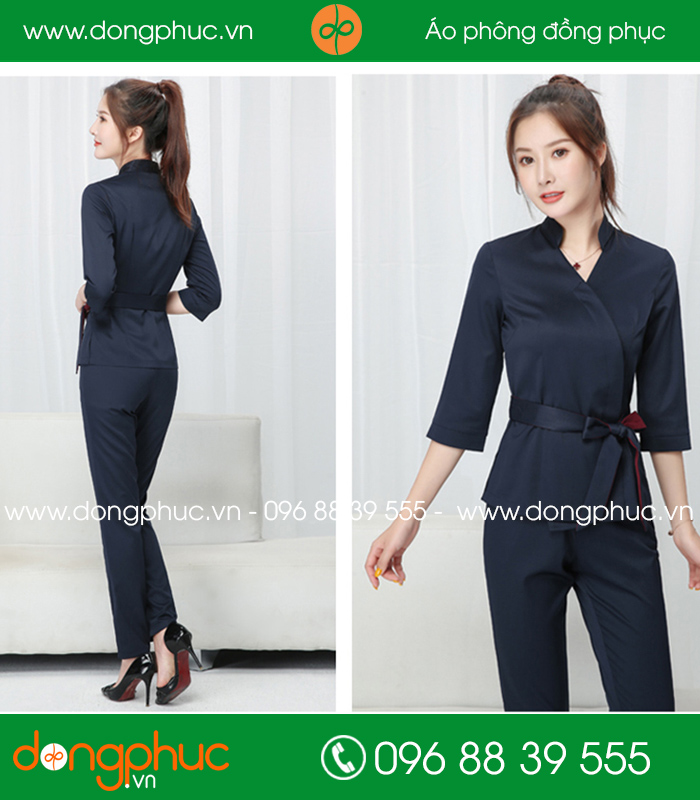 Đồng phục spa màu tím than